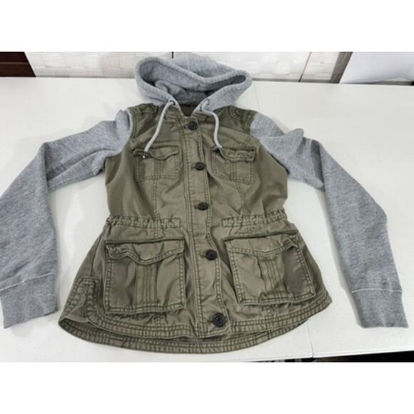 "Abercrombie & Fitch"Women's Rugged Jacket SZ M Hooded Preppy Bella Swan Tomboy - Picture 11 of 11